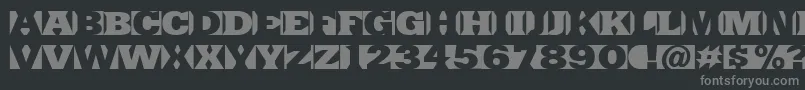 フォントSinrazonFreeFontDefharo – 黒い背景に灰色の文字