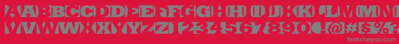 フォントSinrazonFreeFontDefharo – 赤い背景に灰色の文字