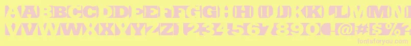 SinrazonFreeFontDefharo Font – Pink Fonts on Yellow Background