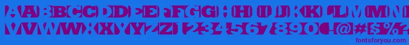 SinrazonFreeFontDefharo Font – Purple Fonts on Blue Background