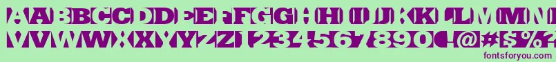 SinrazonFreeFontDefharo Font – Purple Fonts on Green Background
