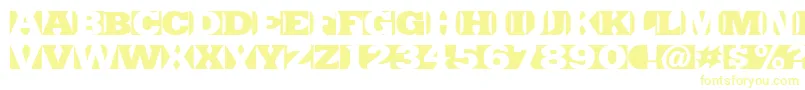 SinrazonFreeFontDefharo Font – Yellow Fonts on White Background