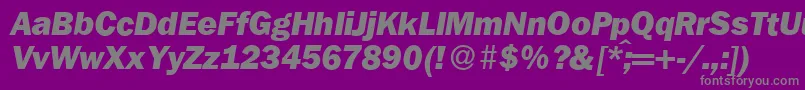 FranklingothicnewHeavyItalic Font – Gray Fonts on Purple Background