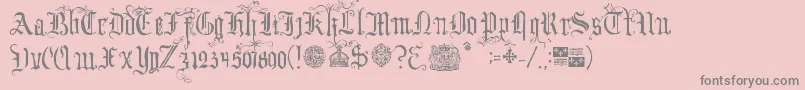 YourRoyalMajestyFancy-Schriftart – Graue Schriften auf rosa Hintergrund