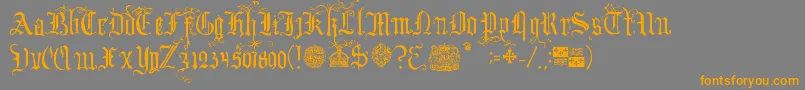 YourRoyalMajestyFancy Font – Orange Fonts on Gray Background