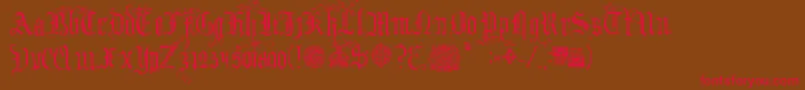YourRoyalMajestyFancy Font – Red Fonts on Brown Background