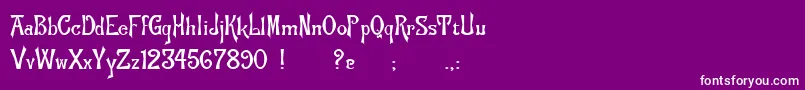 Flemishc Font – White Fonts on Purple Background