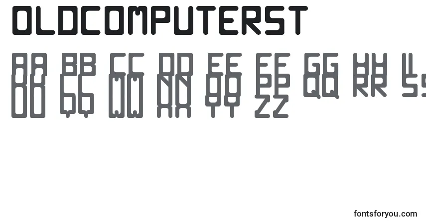 A fonte OldComputerSt – alfabeto, números, caracteres especiais