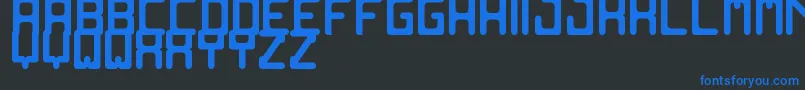 Fonte OldComputerSt – fontes azuis em um fundo preto
