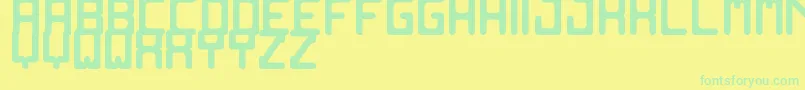 OldComputerSt Font – Green Fonts on Yellow Background