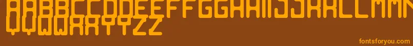 OldComputerSt Font – Orange Fonts on Brown Background