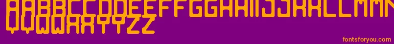 Fonte OldComputerSt – fontes laranjas em um fundo violeta