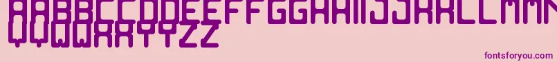 OldComputerSt-fontti – violetit fontit vaaleanpunaisella taustalla