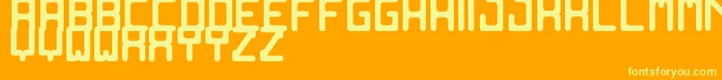 OldComputerSt Font – Yellow Fonts on Orange Background