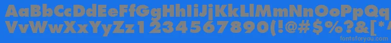 フォントKudosBlackSsiExtraBold – 青い背景に灰色の文字