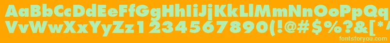 KudosBlackSsiExtraBold-Schriftart – Grüne Schriften auf orangefarbenem Hintergrund