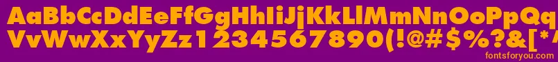 フォントKudosBlackSsiExtraBold – 紫色の背景にオレンジのフォント