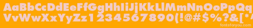 KudosBlackSsiExtraBold Font – Pink Fonts on Orange Background