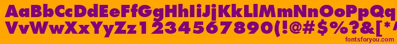 フォントKudosBlackSsiExtraBold – オレンジの背景に紫のフォント