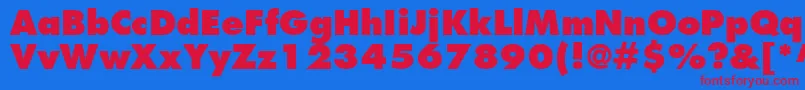 KudosBlackSsiExtraBold Font – Red Fonts on Blue Background