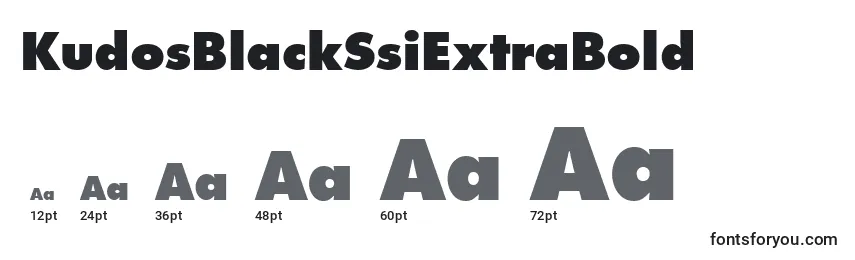 KudosBlackSsiExtraBold Font Sizes
