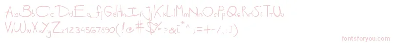 Antipirinahandscript Font – Pink Fonts on White Background