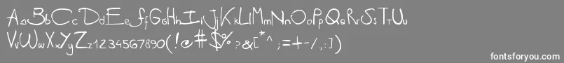Antipirinahandscript Font – White Fonts on Gray Background