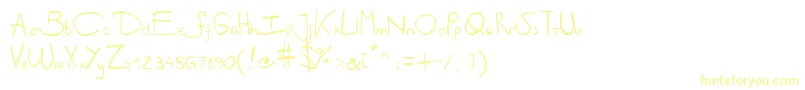 Шрифт Antipirinahandscript – жёлтые шрифты