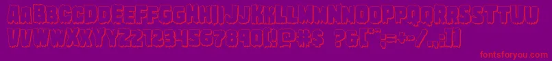 Marshthing3D Font – Red Fonts on Purple Background