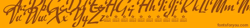 ClarificationPersonalUse Font – Brown Fonts on Orange Background
