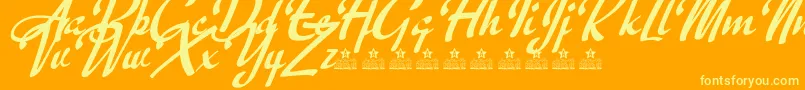 More about ClarificationPersonalUse Font ClarificationPersonalUse Font – Yellow Fonts on Orange Background