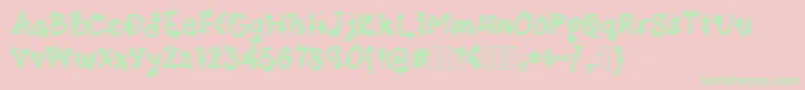 Stitcher Font – Green Fonts on Pink Background