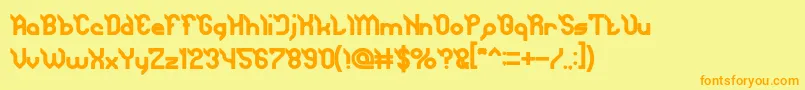 Police JaguarBold – polices orange sur fond jaune