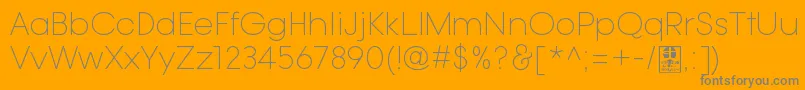 TypoGotikaLightDemo Font – Gray Fonts on Orange Background