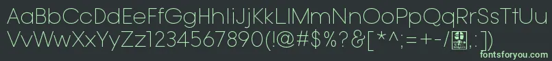 TypoGotikaLightDemo Font – Green Fonts on Black Background