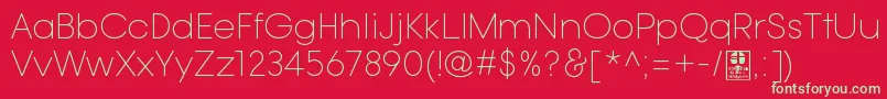 TypoGotikaLightDemo Font – Green Fonts on Red Background