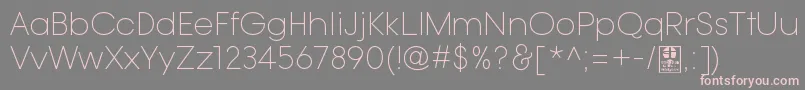 TypoGotikaLightDemo Font – Pink Fonts on Gray Background