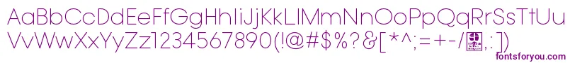 TypoGotikaLightDemo Font – Purple Fonts on White Background