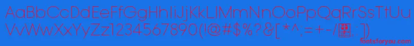 TypoGotikaLightDemo Font – Red Fonts on Blue Background