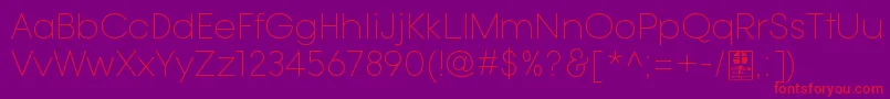 TypoGotikaLightDemo Font – Red Fonts on Purple Background