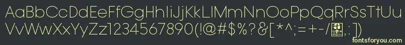 TypoGotikaLightDemo Font – Yellow Fonts on Black Background