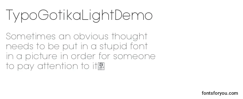 TypoGotikaLightDemo-fontti