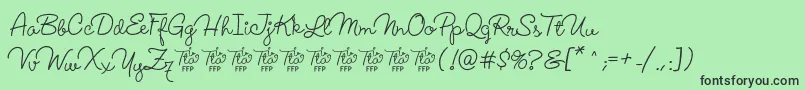 LucemitaFontFfp Font – Black Fonts on Green Background