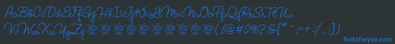 LucemitaFontFfp Font – Blue Fonts on Black Background