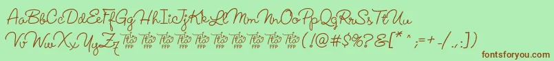 LucemitaFontFfp Font – Brown Fonts on Green Background