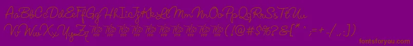 LucemitaFontFfp Font – Brown Fonts on Purple Background