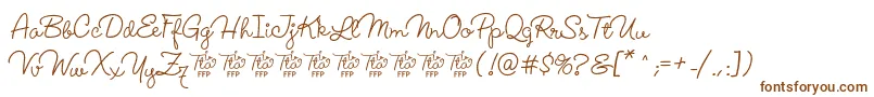 Шрифт LucemitaFontFfp – коричневые шрифты на белом фоне