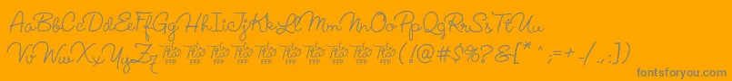 LucemitaFontFfp Font – Gray Fonts on Orange Background