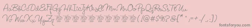 LucemitaFontFfp Font – Gray Fonts on Pink Background