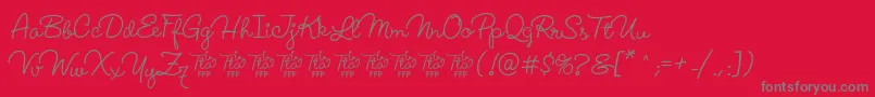 LucemitaFontFfp Font – Gray Fonts on Red Background